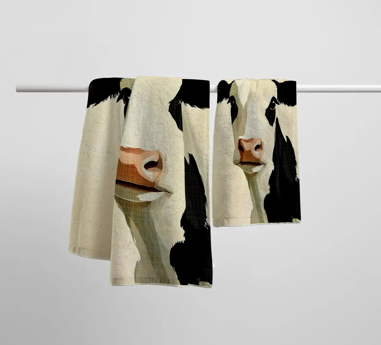 Ritratto di mucca asciugamano da bagno da Shawna Studio