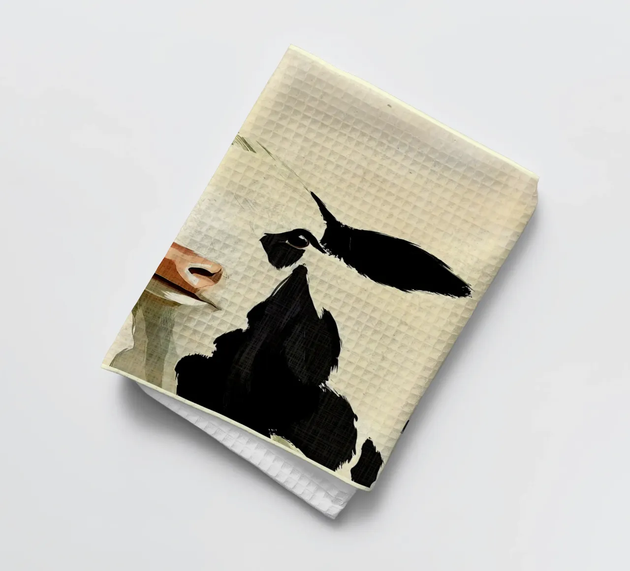 Ritratto di mucca canovaccio da cucina da Shawna Studio