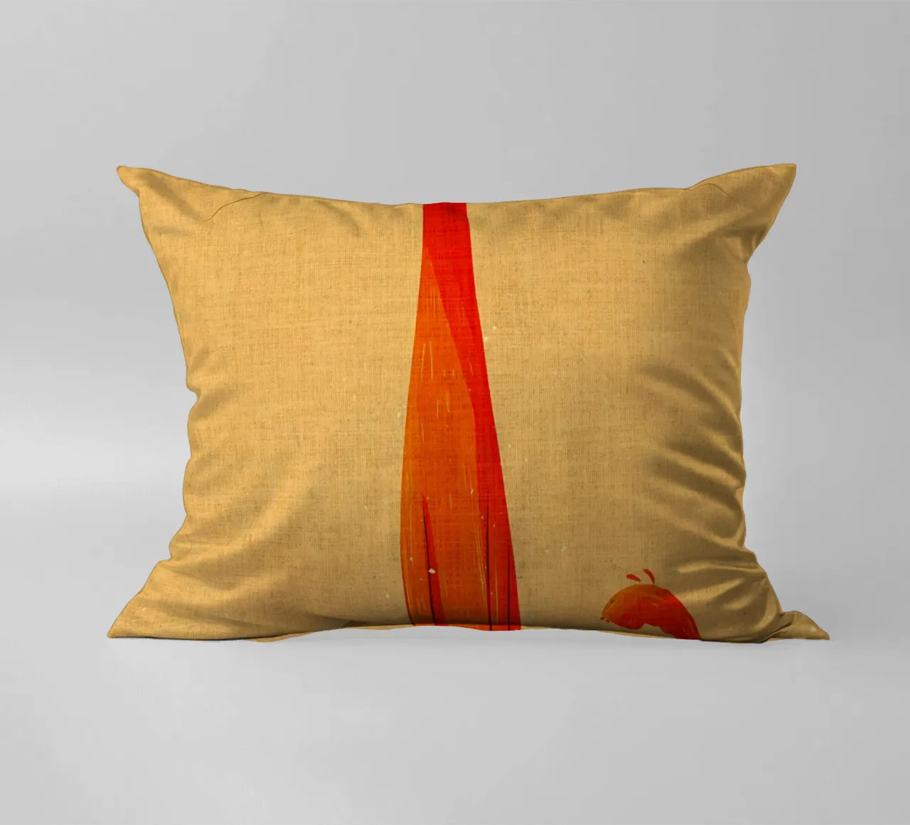 Gatto arancione brontolone cuscino da Shawna Studio