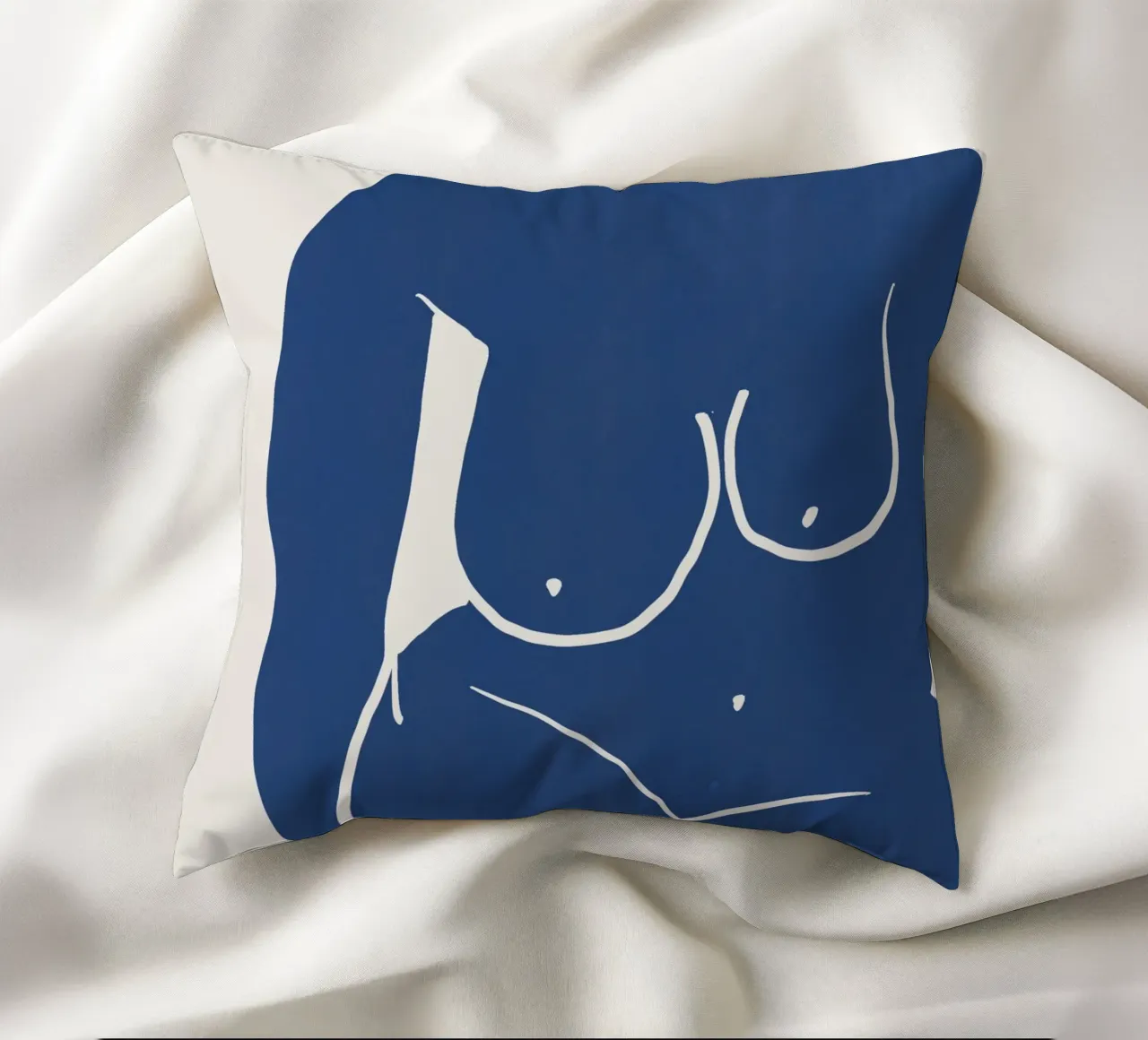 Modello in blu cuscino da Little Dean