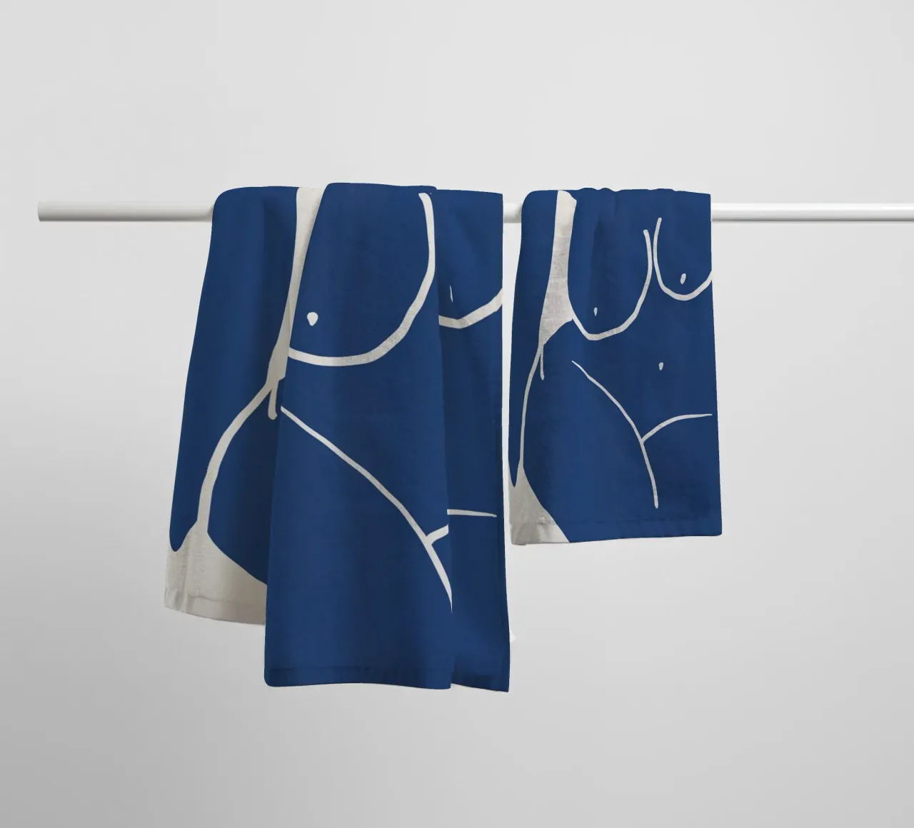 Modello in blu asciugamano da bagno da Little Dean