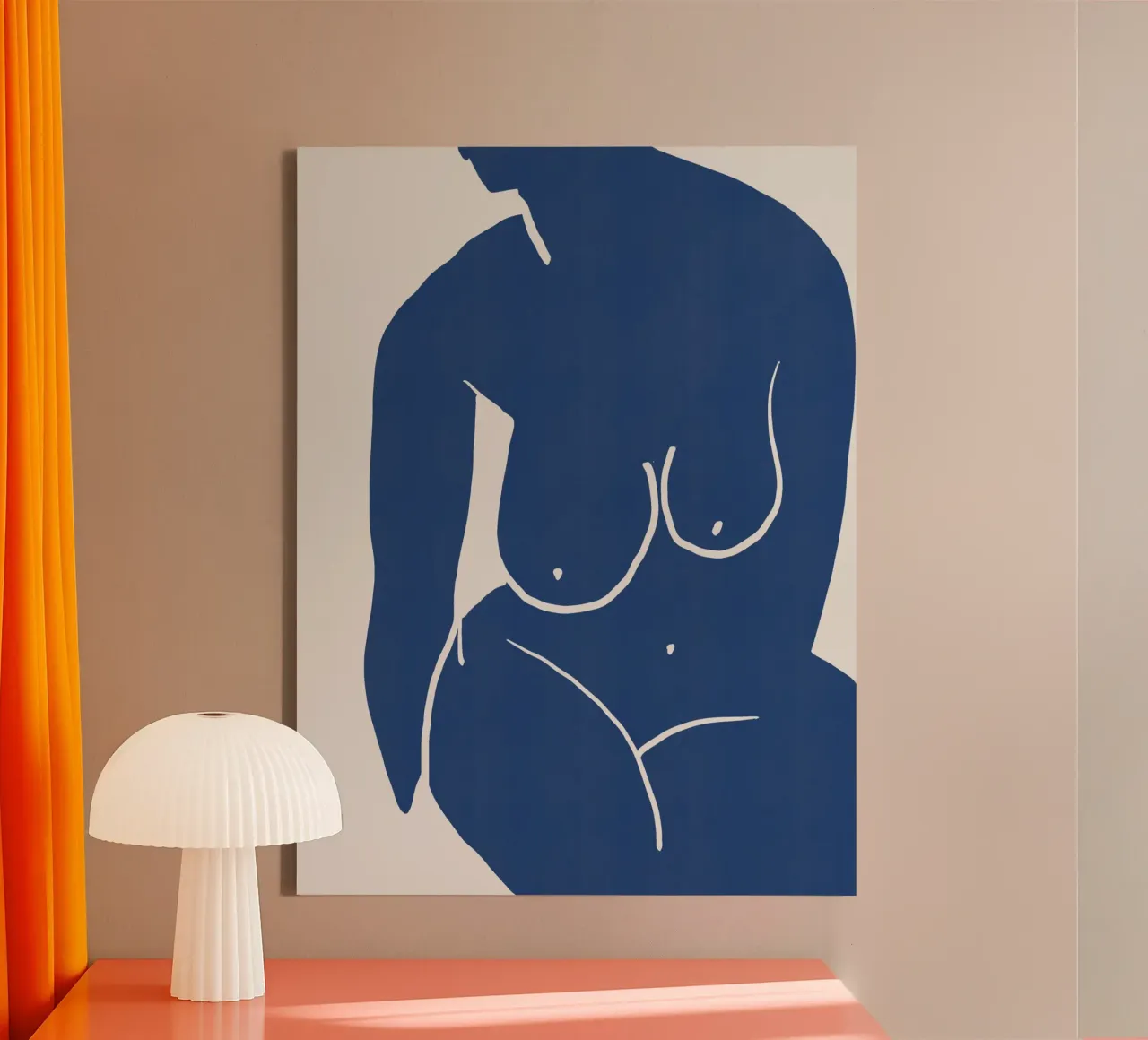 Modello in blu tela con Cornice a cassetta da Little Dean