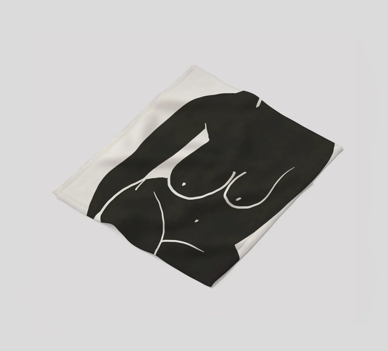 Modello in nero coperta in pile da Little Dean