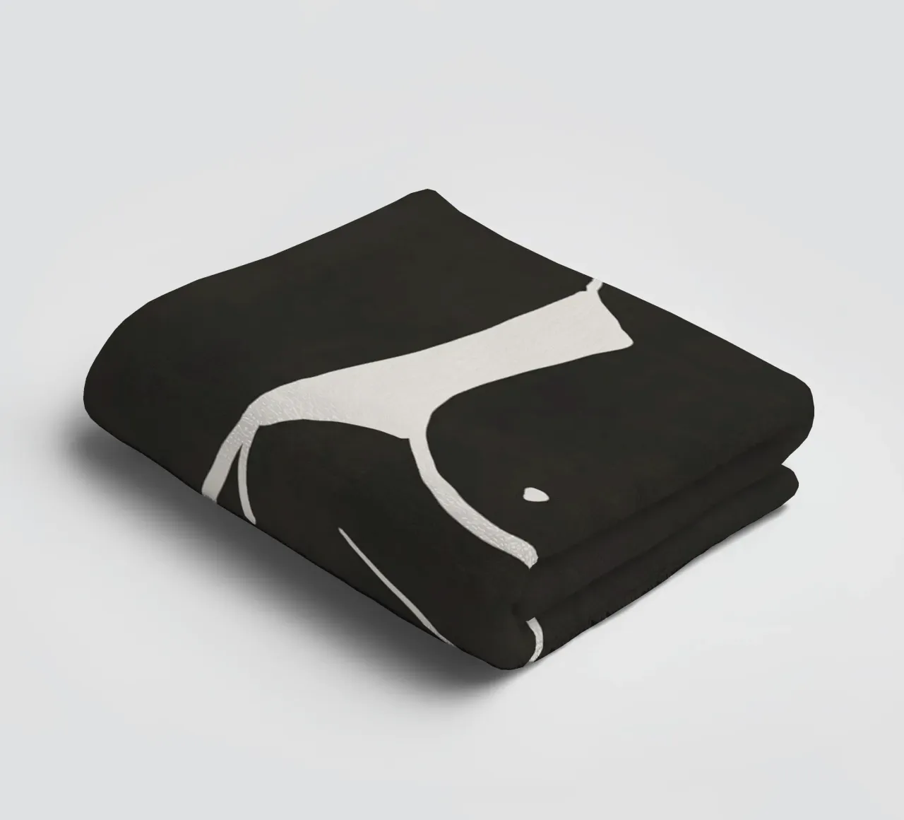 Modello in nero asciugamano da bagno da Little Dean