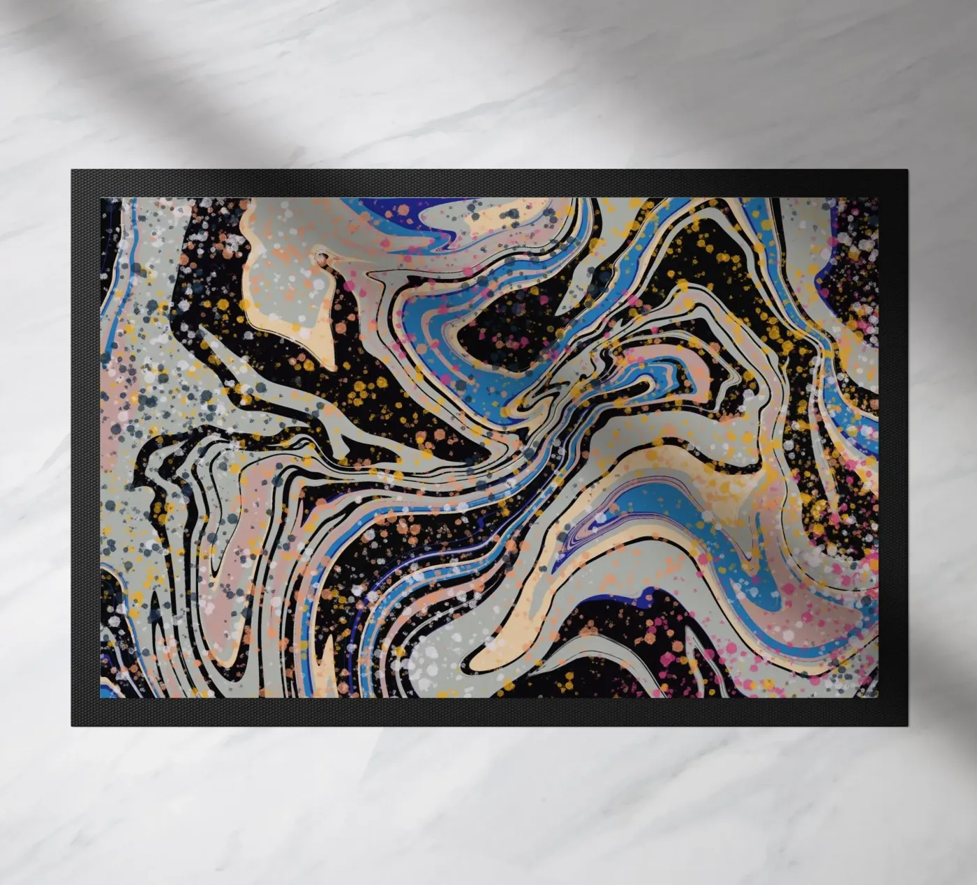 Marmer stroom deurmat van Little Dean