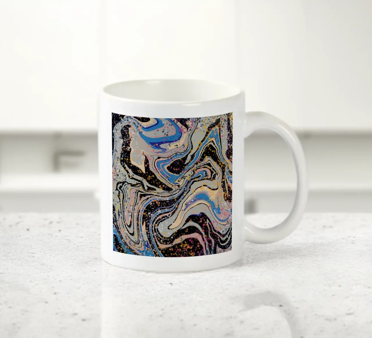 Flusso di marmo tazza in ceramica da Little Dean