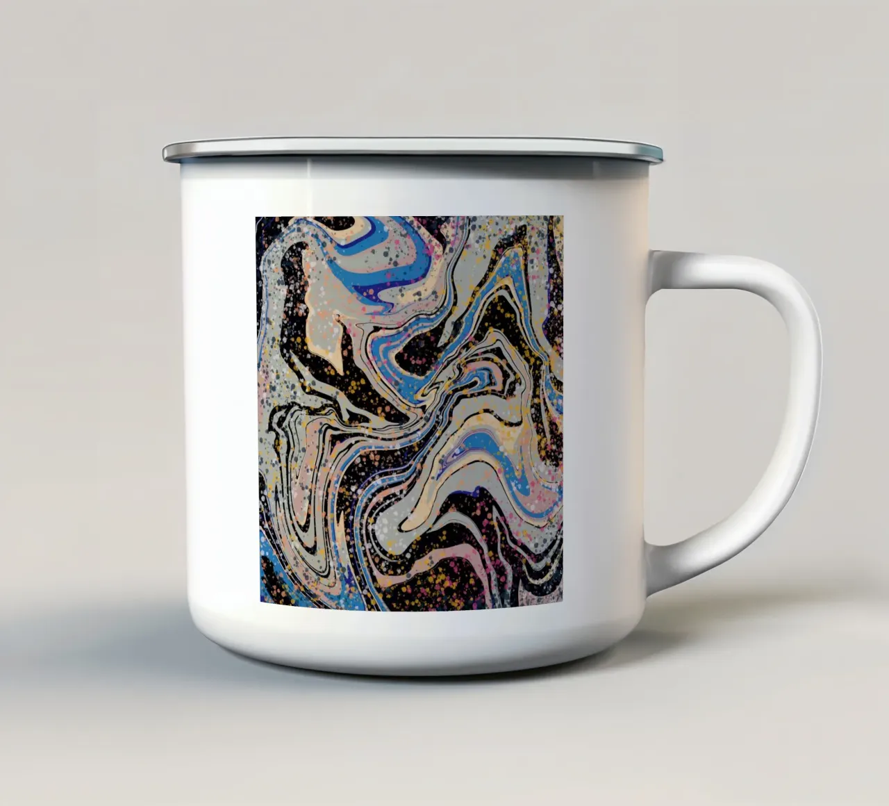 Flusso di marmo tazza in smalto da Little Dean