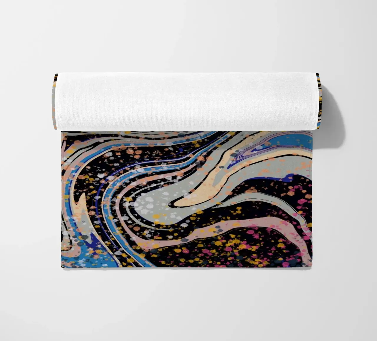 Marble flow beach towel by Little Dean