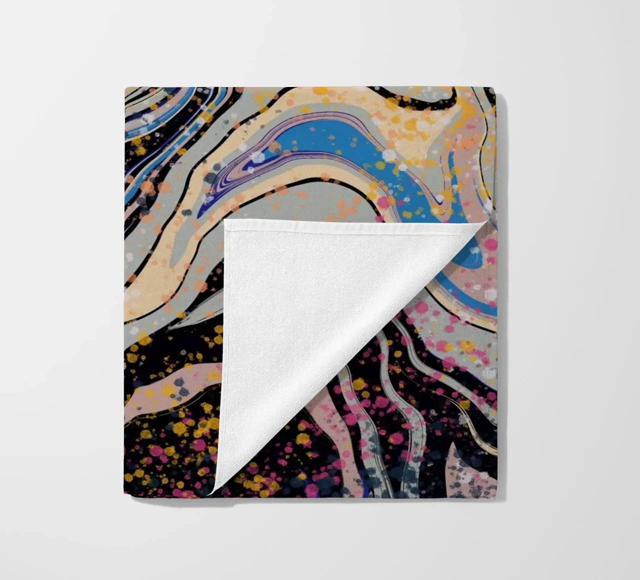 Marble flow beach towel by Little Dean