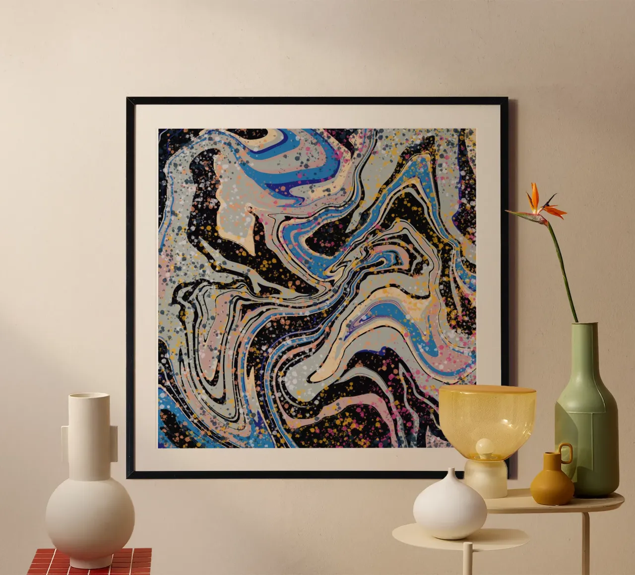 Marble flow poster by Little Dean