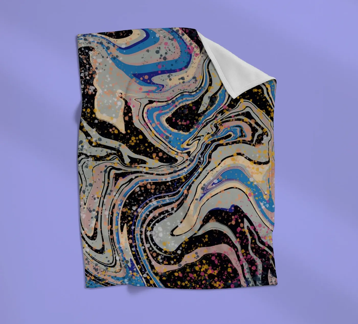 Marmer stroom fleecedeken van Little Dean