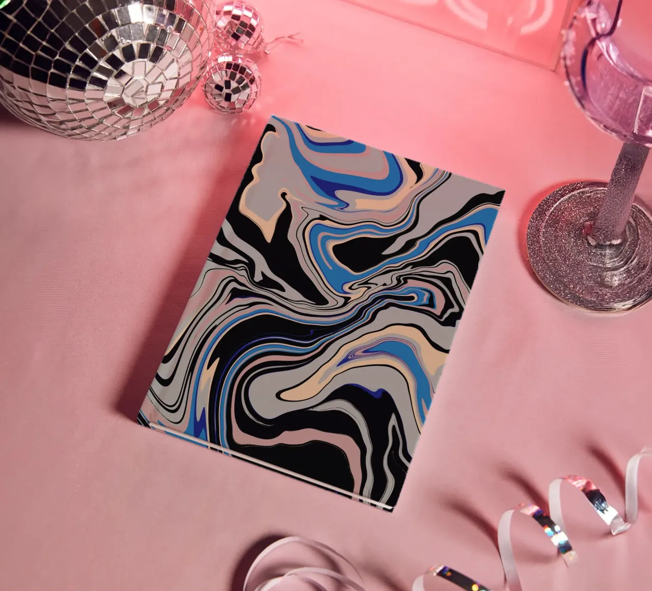 Marble flow 02 notebook by Little Dean