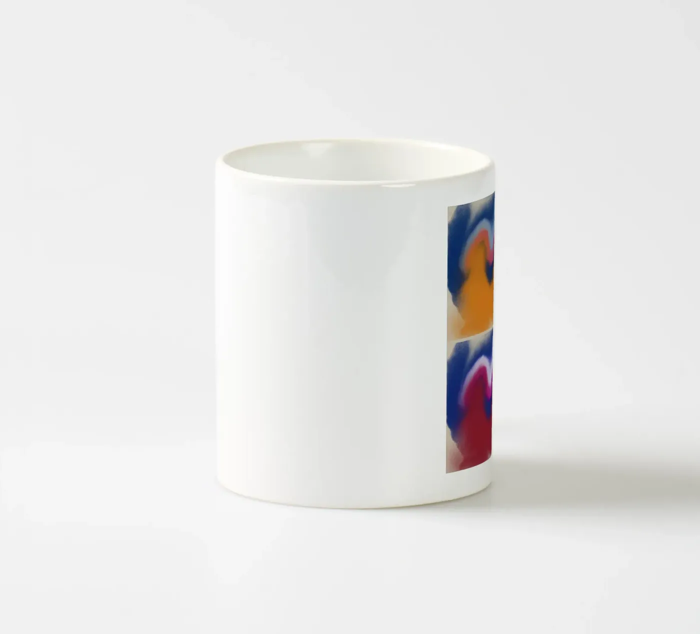 Fluidity square ceramic mug by Little Dean