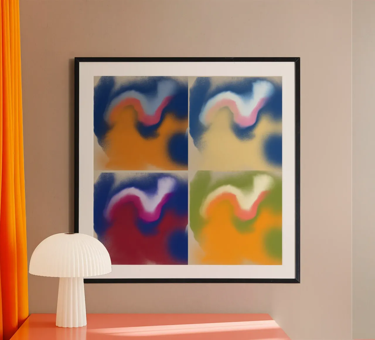 Fluidity square poster by Little Dean
