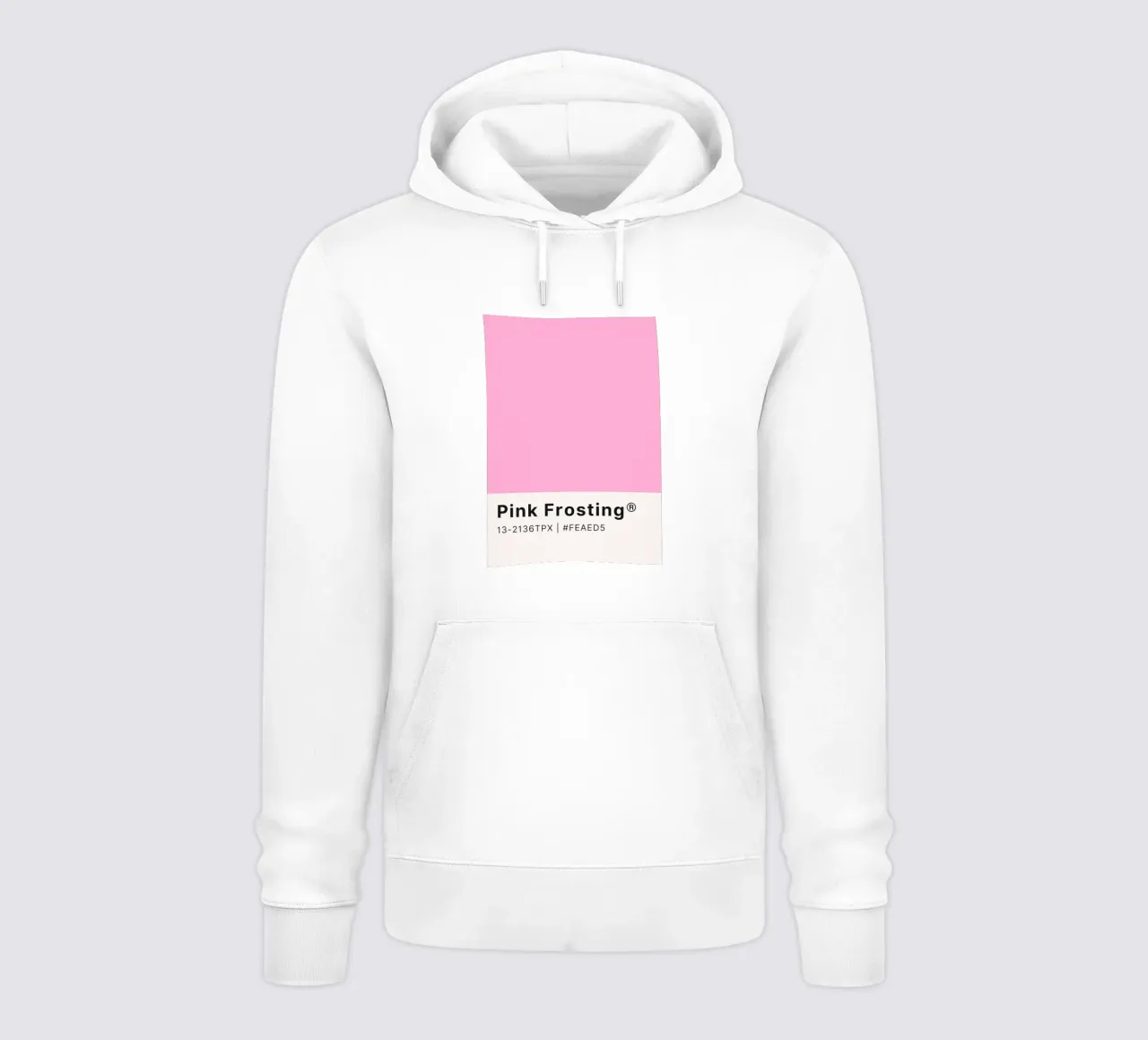 Pink Frosting Pantone Color Code Minimalist Print hoodie by homdeco