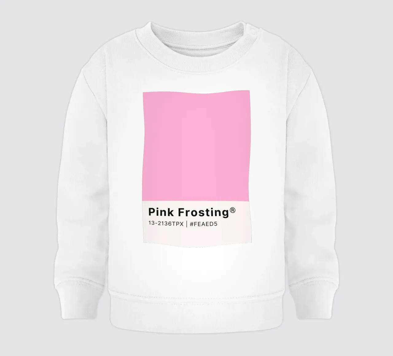 Pink Frosting Pantone Color Code Minimalist Print baby sweatshirt by homdeco