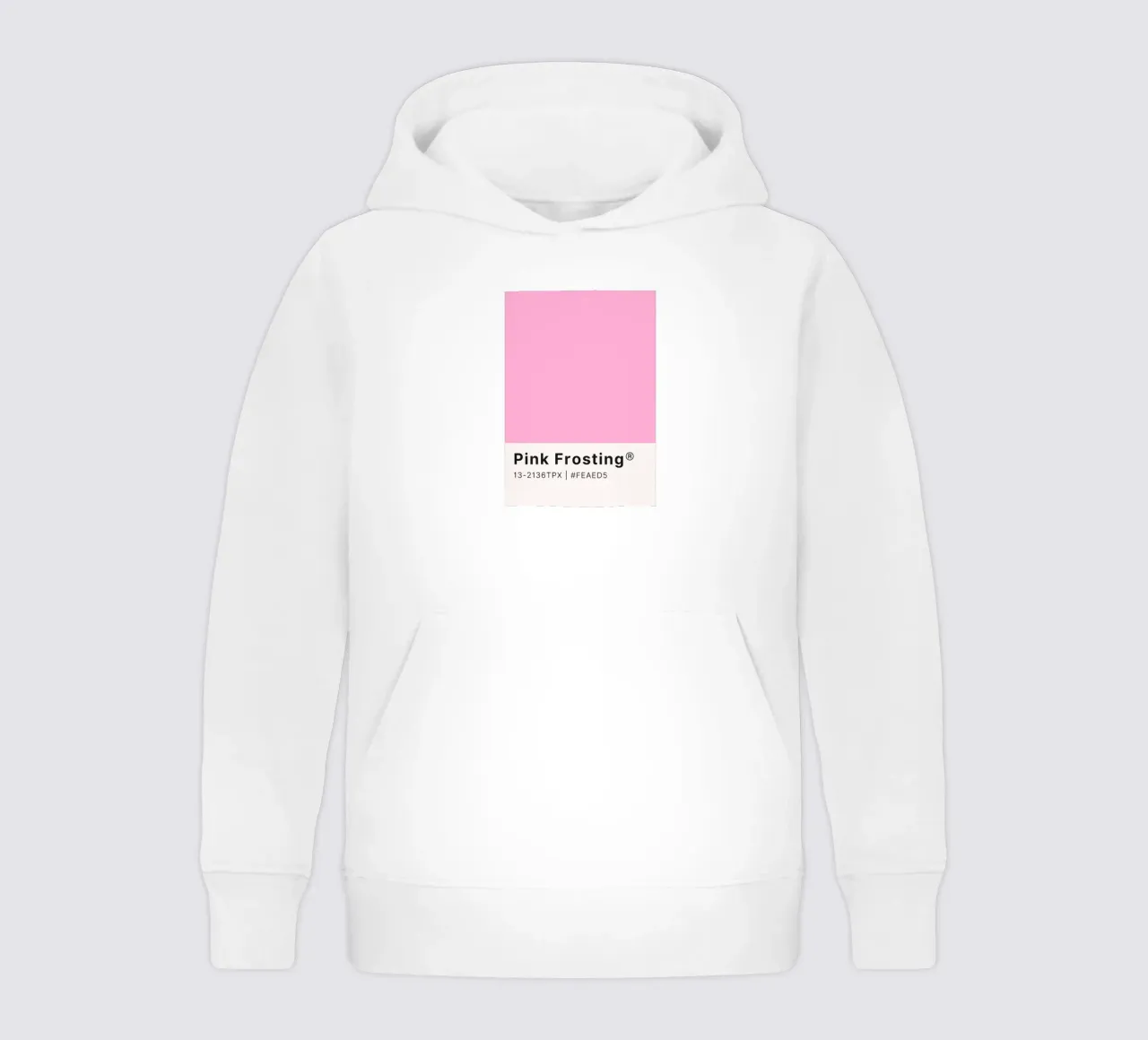 Pink Frosting Pantone Color Code Minimalist Print sweat à capuche enfant de homdeco