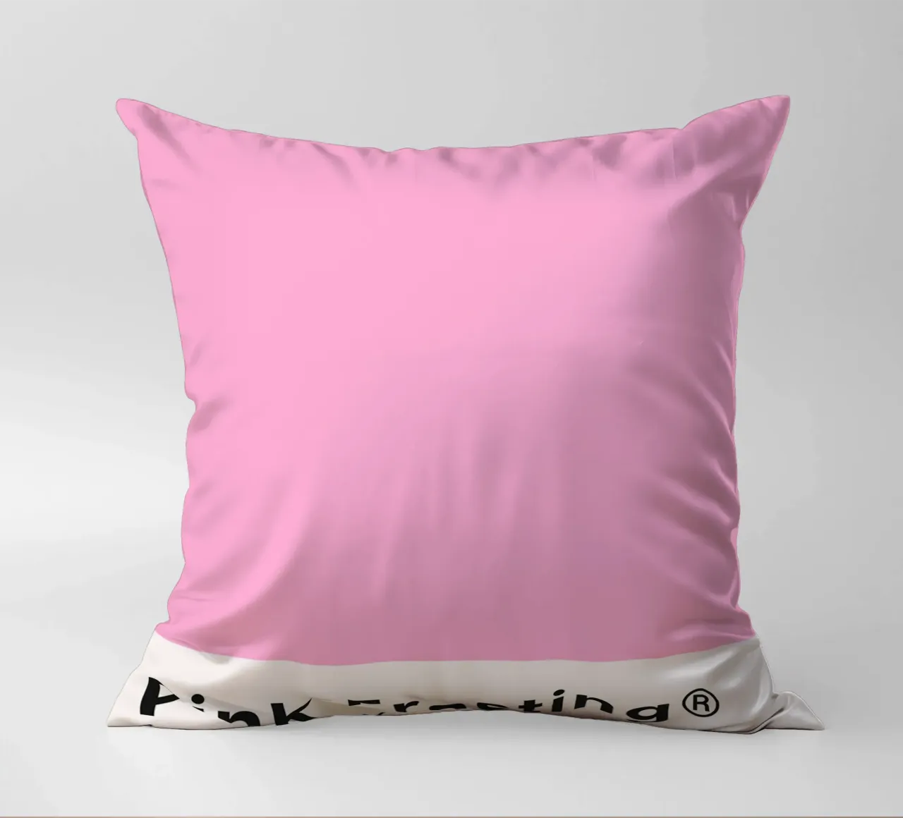 Roze Frosting Pantone Kleurencode Minimalistische Print kussen van homdeco