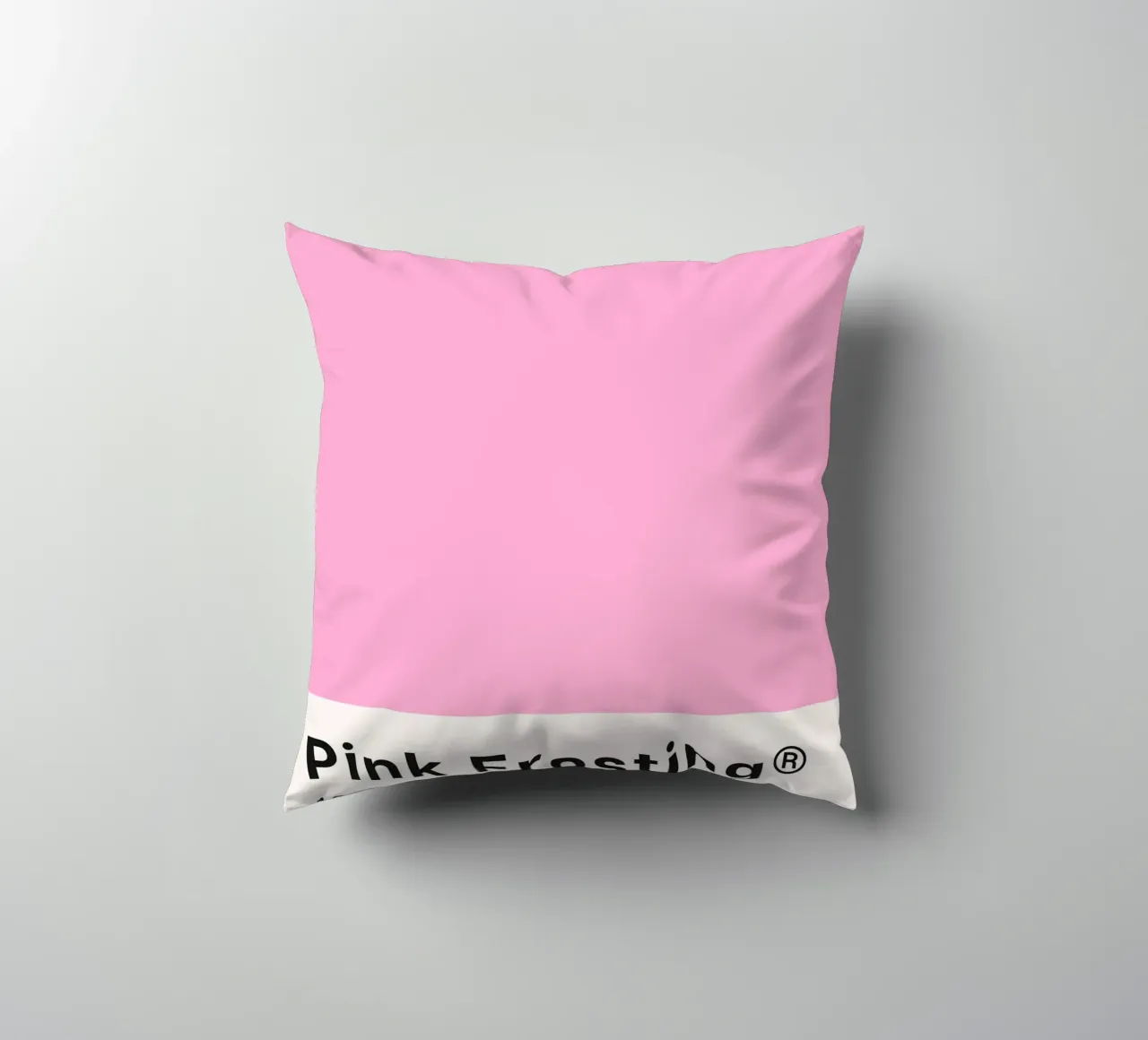 Roze Frosting Pantone Kleurencode Minimalistische Print kussen van homdeco