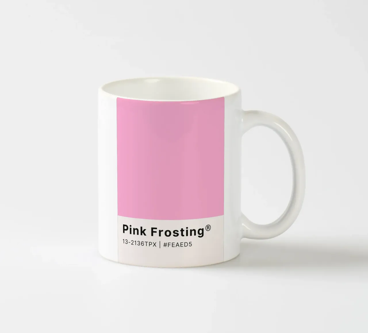 Pink Frosting Pantone Color Code Minimalist Print mug en céramique de homdeco
