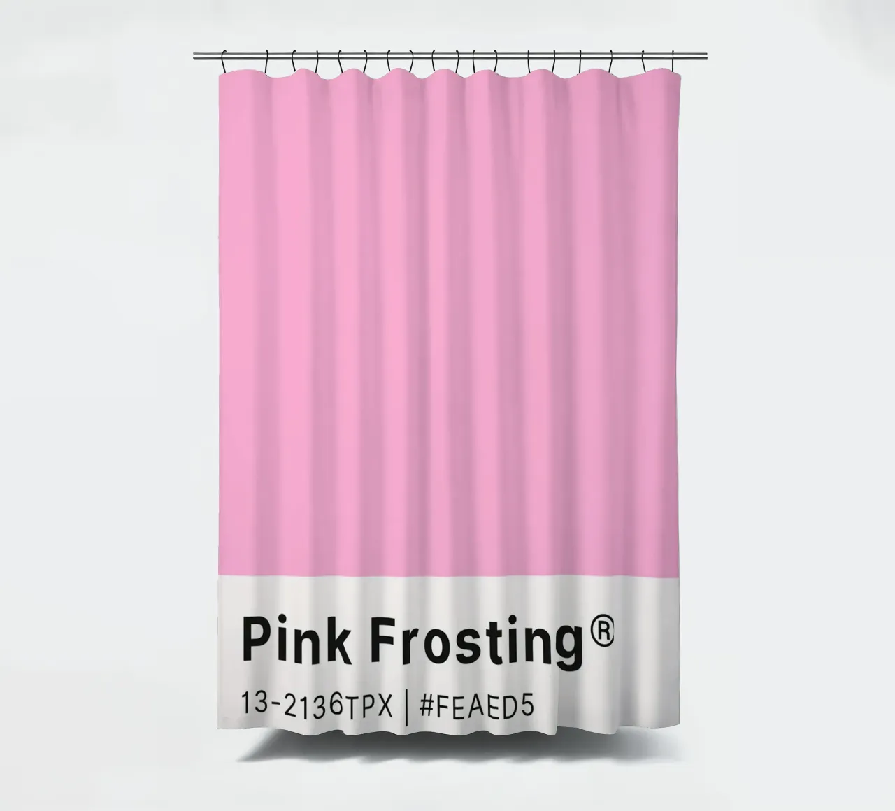 Pink Frosting Pantone Color Code Minimalist Print shower curtain by homdeco