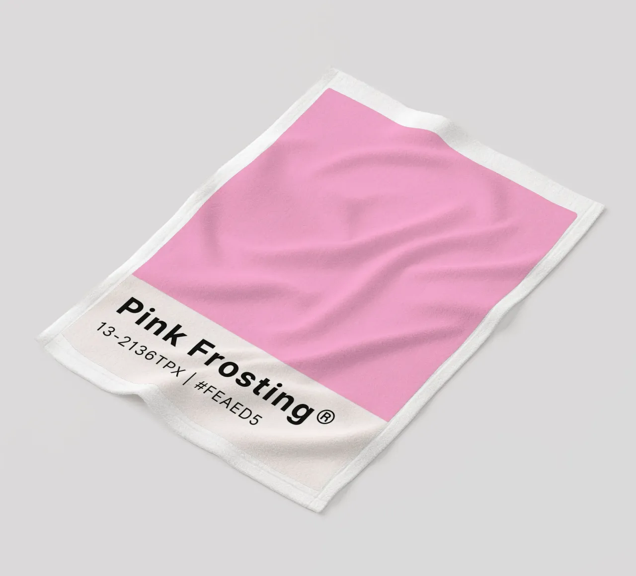 Pink Frosting Pantone Color Code Minimalist Print fleece blanket by homdeco