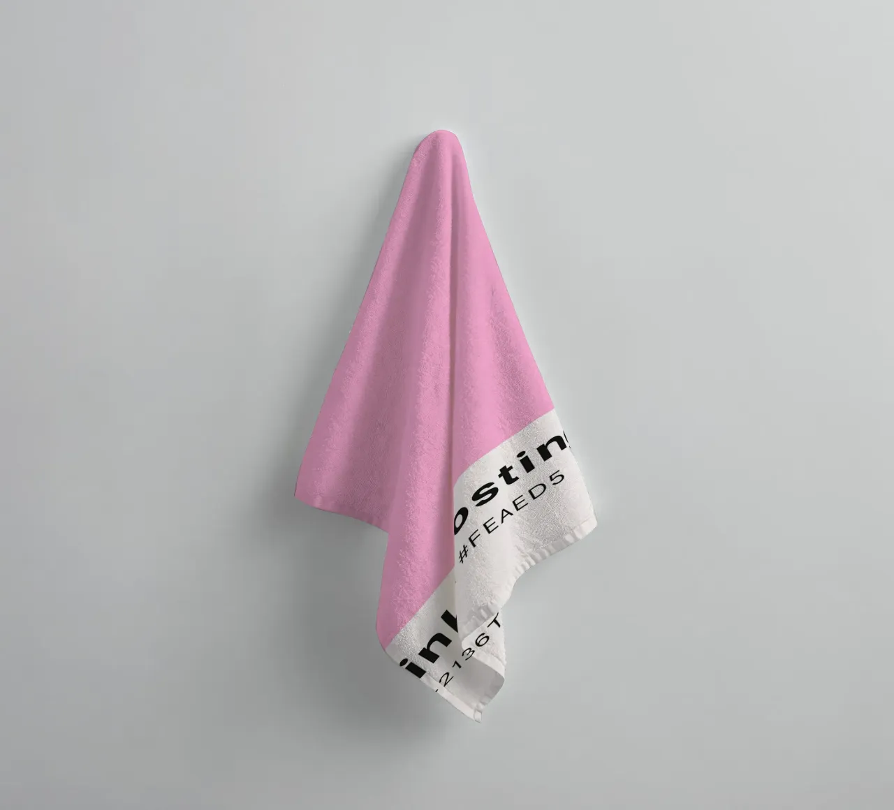 Pink Frosting Pantone Color Code Minimalist Print towel by homdeco