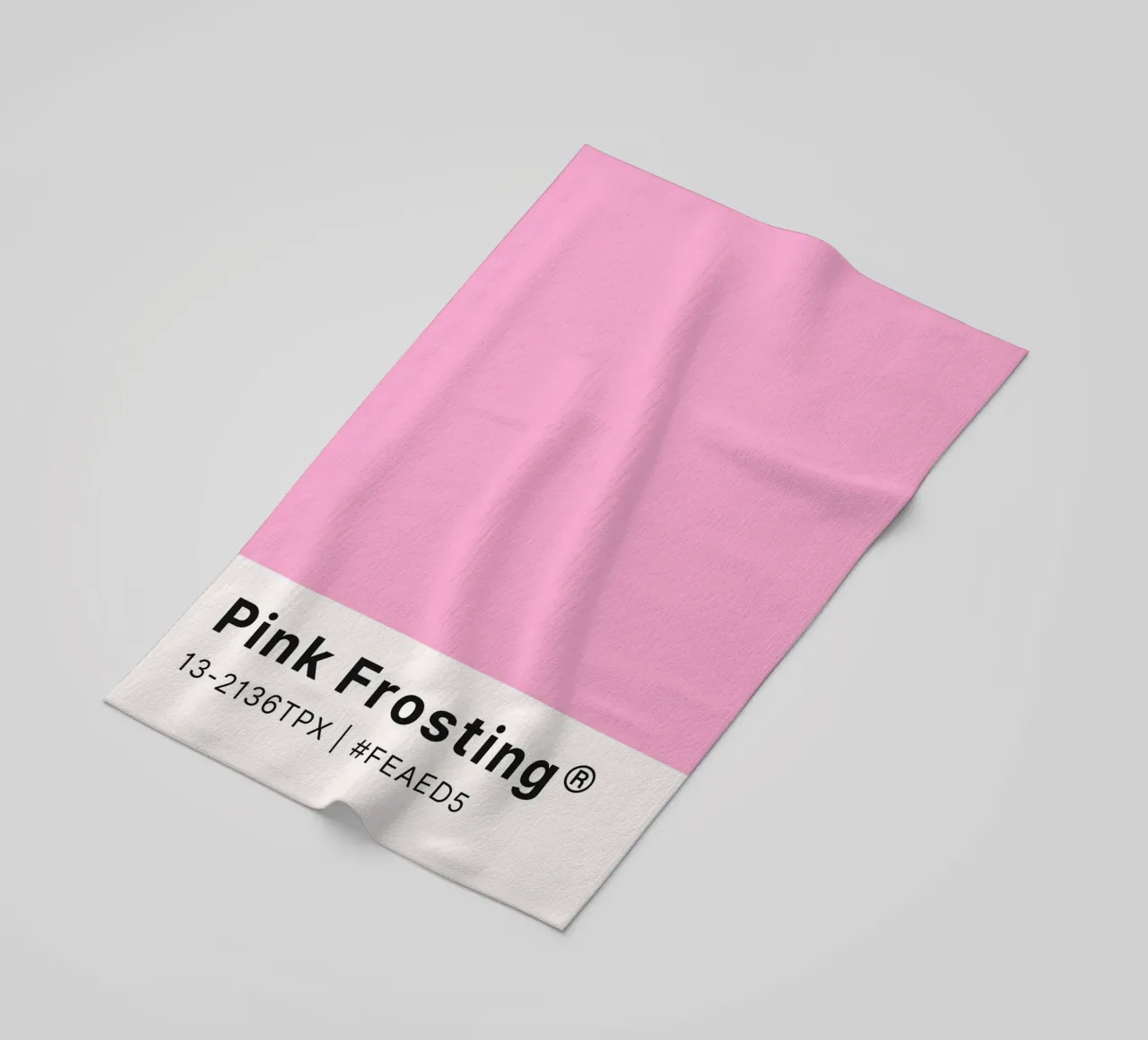 Pink Frosting Pantone Color Code Minimalist Print beach towel by homdeco