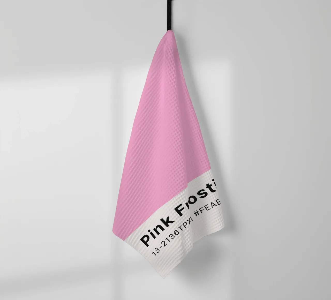 Pink Frosting Pantone Color Code Minimalist Print torchon de homdeco