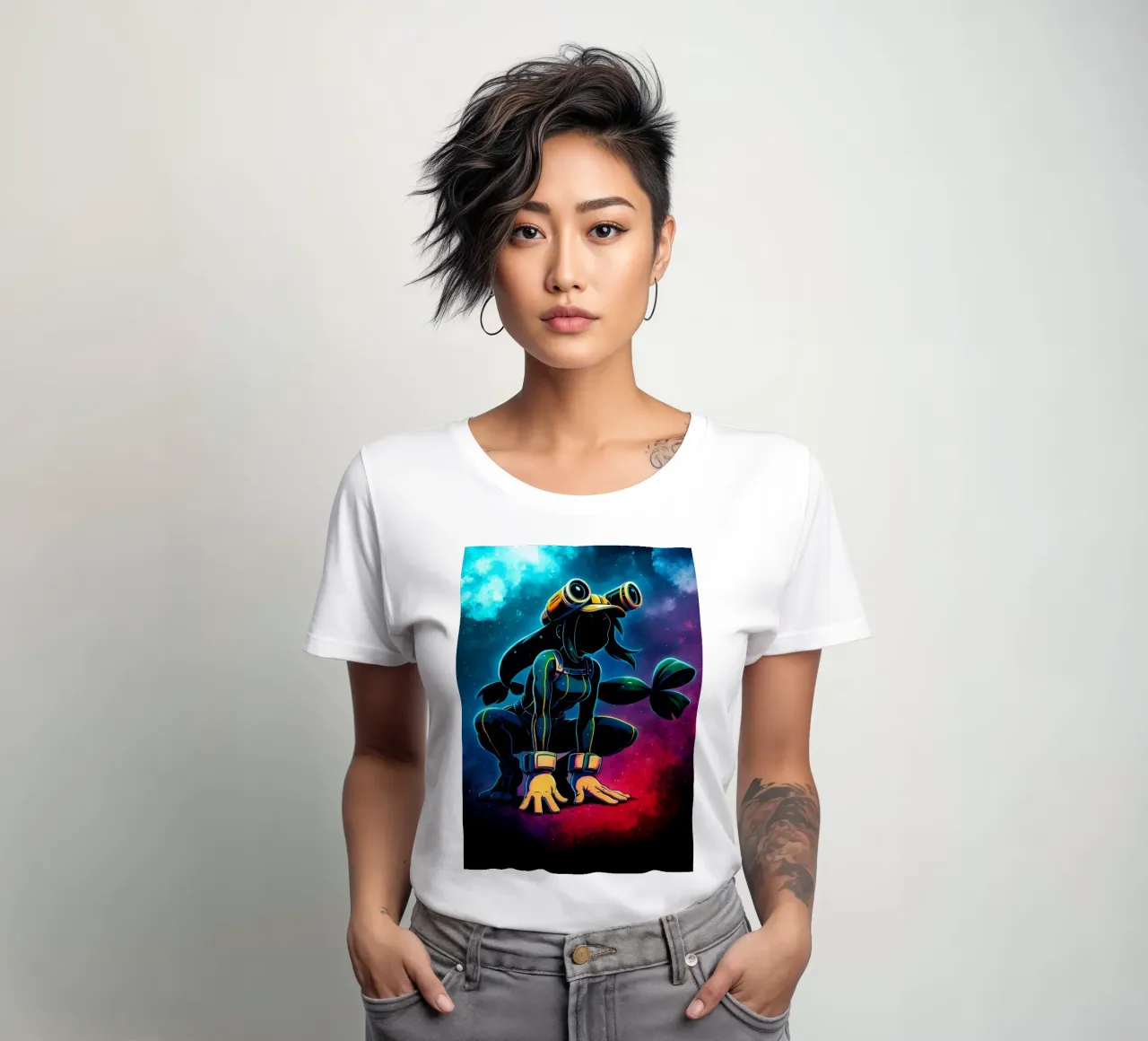 Soul Of my hero academia Asui Tsuyu t-shirt da donna da DGSoulheroes