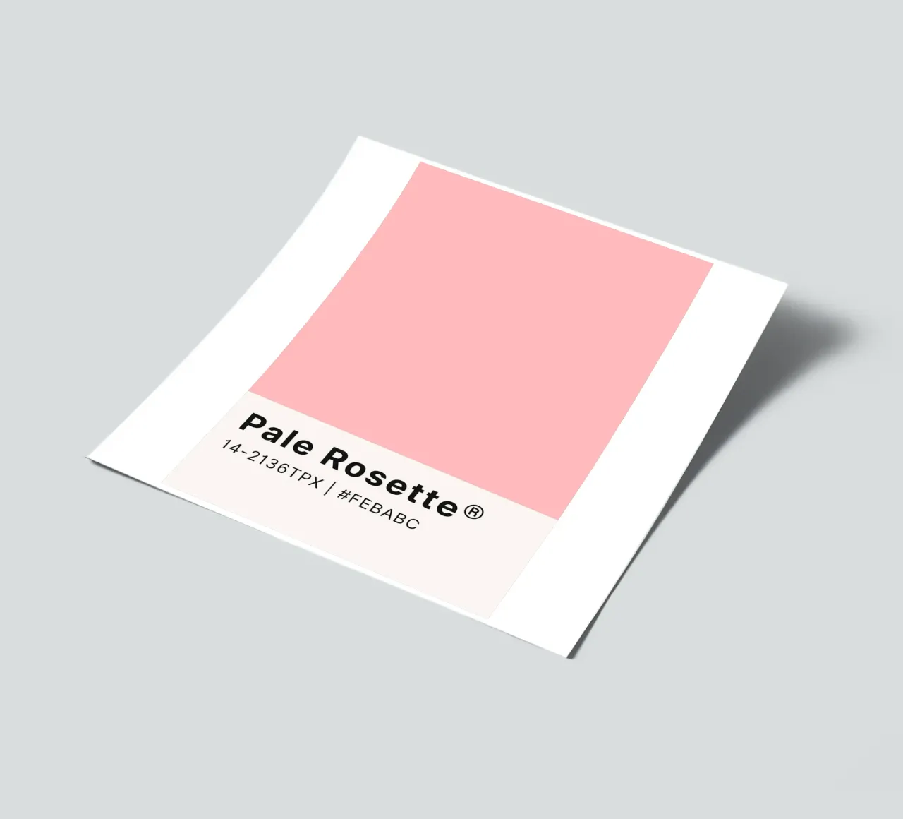 Pale Rosette Pantone Color Code Minimalist Print sticker sheet by homdeco