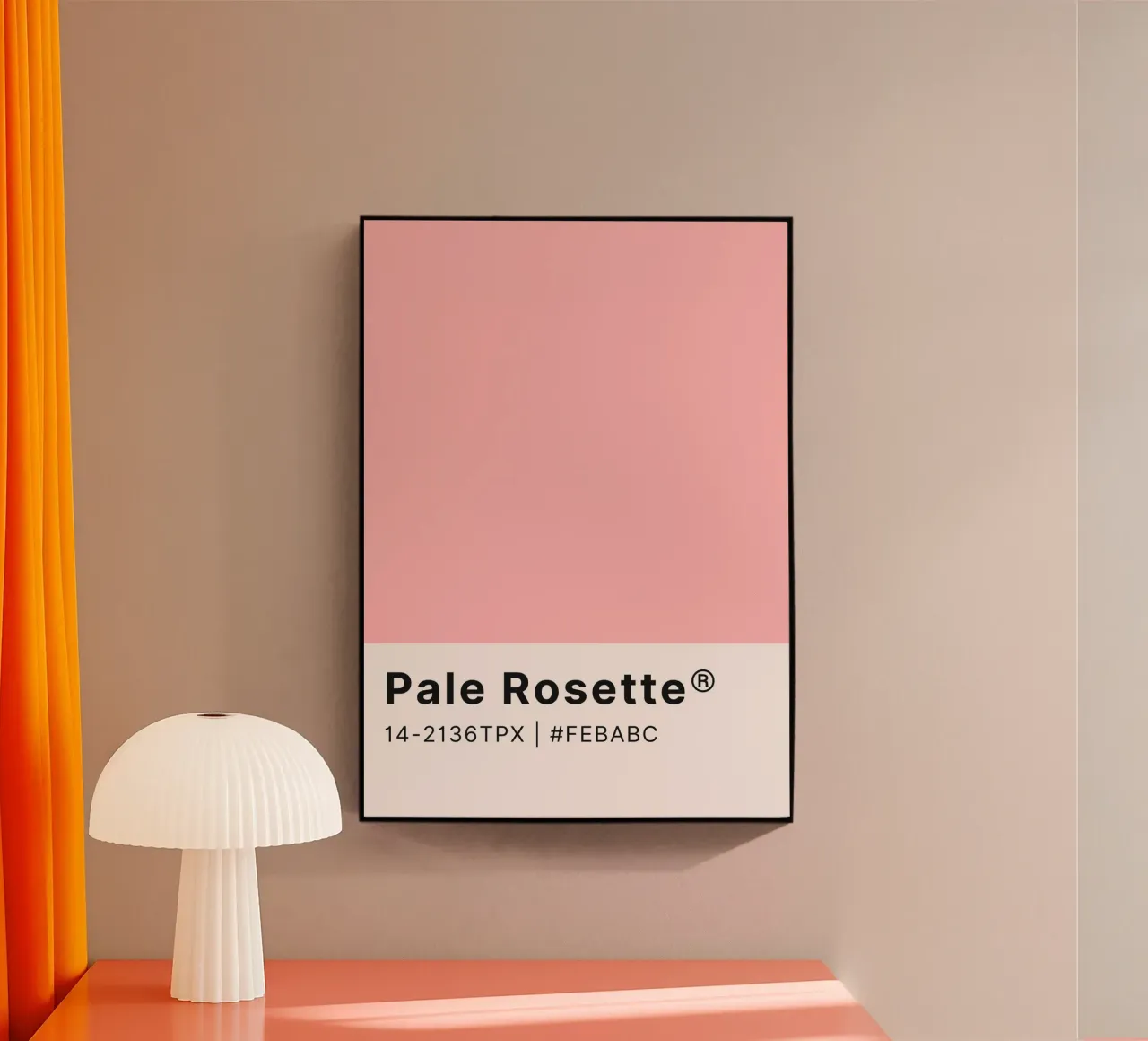Lichtrozet Pantone Kleurencode Minimalistische Print acryl van homdeco