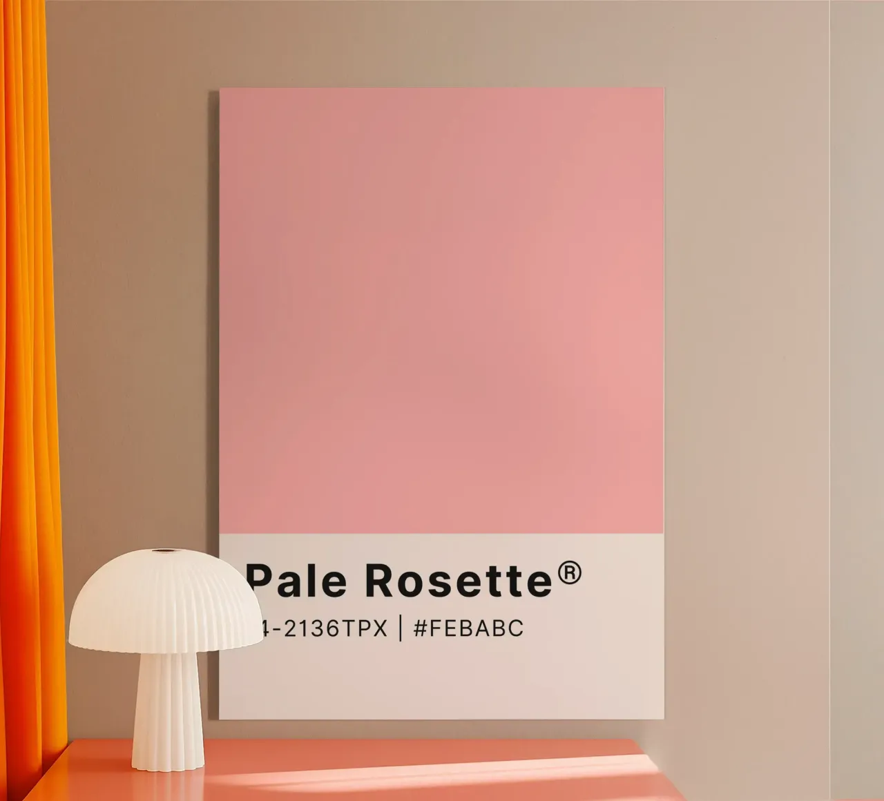 Lichtrozet Pantone Kleurencode Minimalistische Print acryl van homdeco