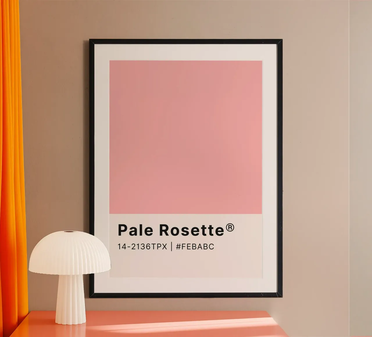Pale Rosette Pantone Color Code Minimalist Print poster by homdeco