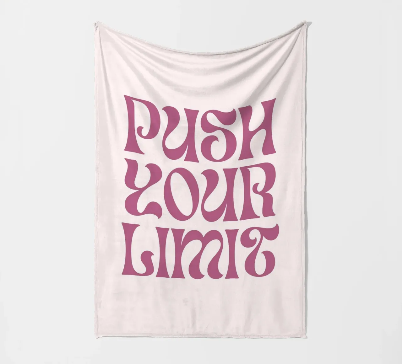 "Push Your Limit" Groovy Motivational Art Print fleece blanket by homdeco
