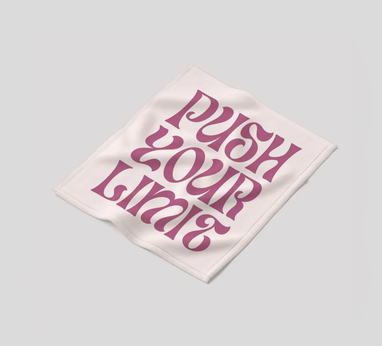 "Push Your Limit" Groovy Motivational Art Print fleece blanket by homdeco