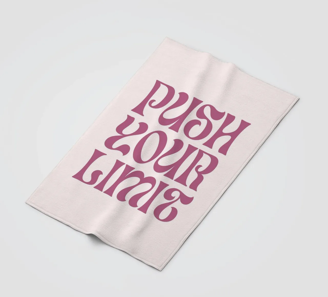 "Push Your Limit" Groovy Motivational Art Print fleece blanket by homdeco