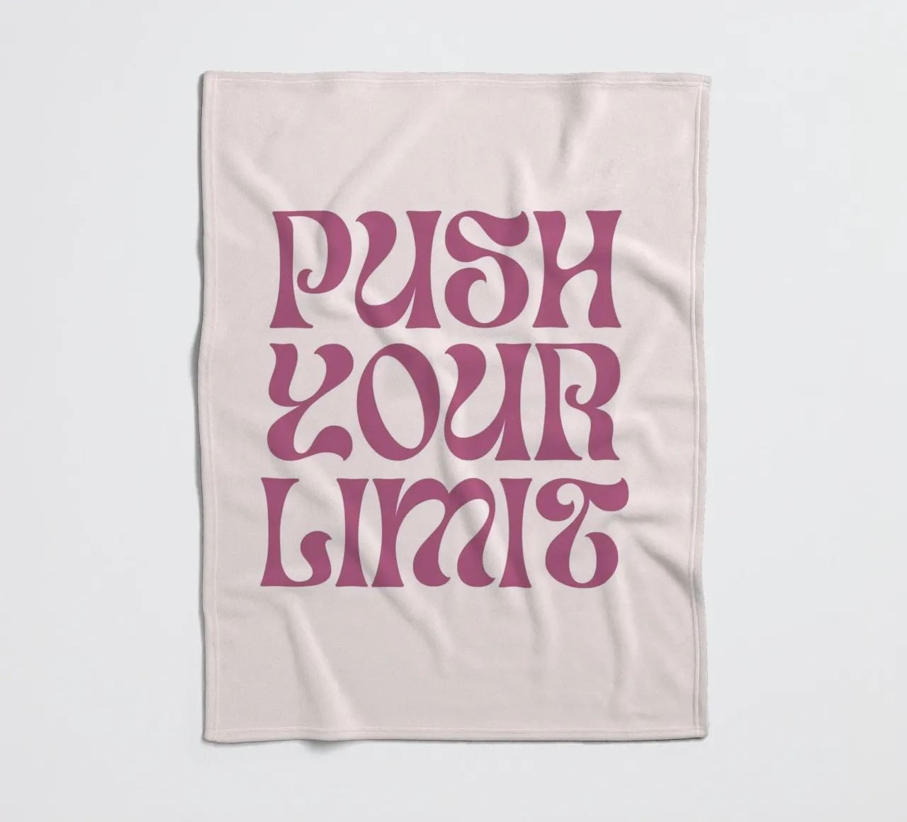 "Push Your Limit" Groovy Motivational Art Print fleece blanket by homdeco