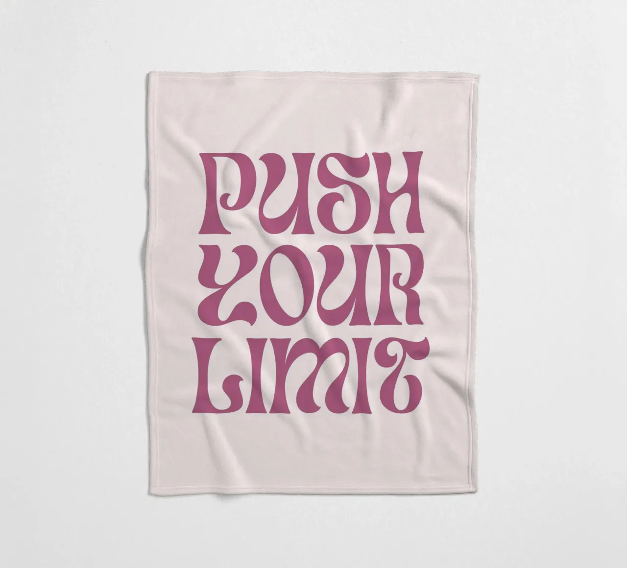 "Push Your Limit" Groovy Motivational Art Print fleece blanket by homdeco
