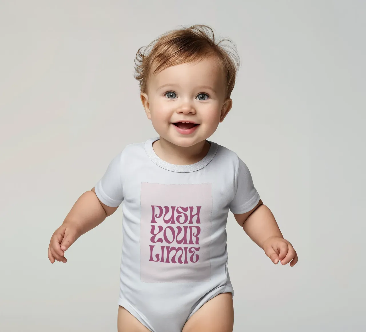 Impression d'art motivationnel "Push Your Limit" Groovy body bébé de homdeco