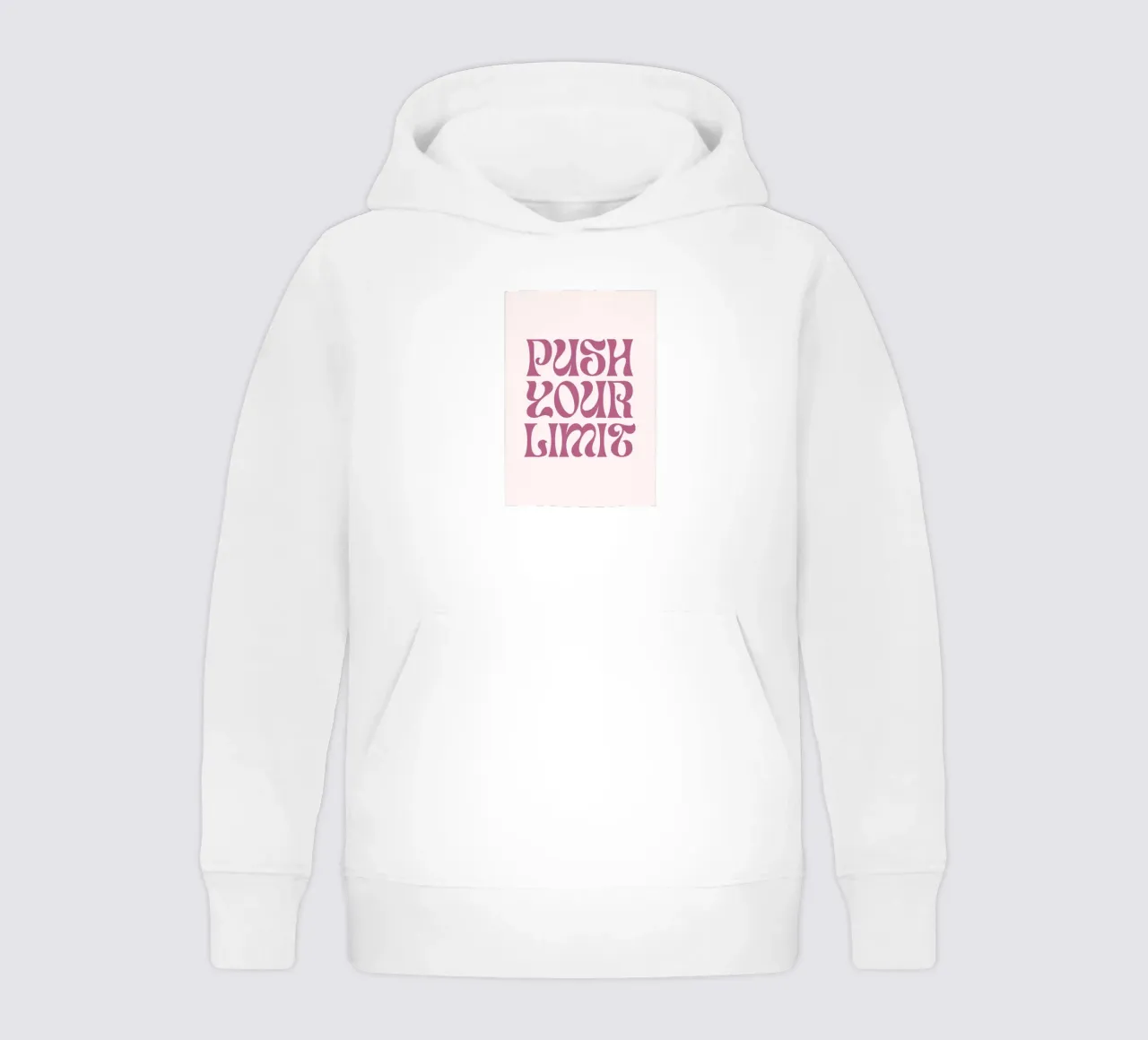 Impression d'art motivationnel "Push Your Limit" Groovy sweat à capuche enfant de homdeco
