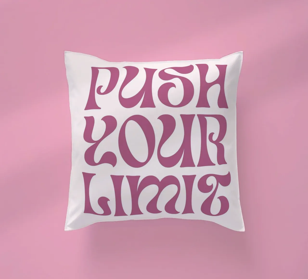Impression d'art motivationnel "Push Your Limit" Groovy coussin de homdeco