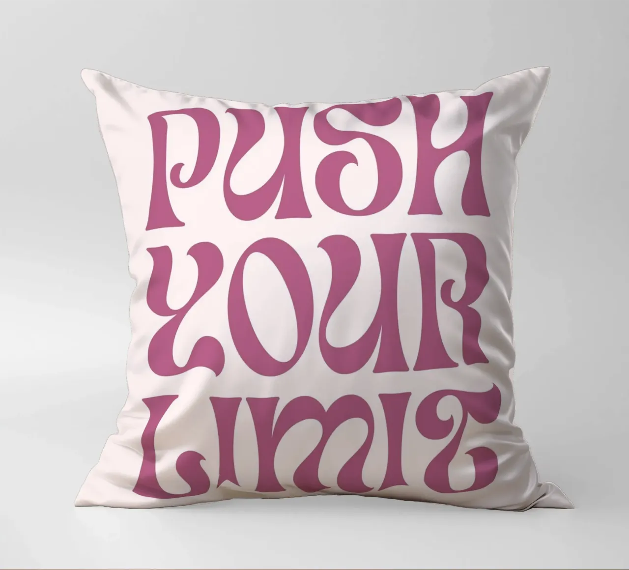 Impression d'art motivationnel "Push Your Limit" Groovy coussin de homdeco