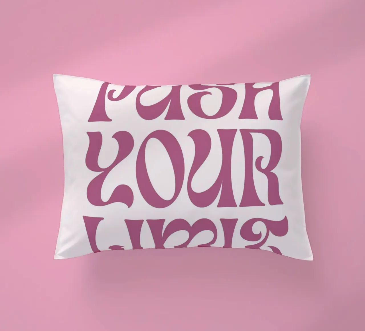 Impression d'art motivationnel "Push Your Limit" Groovy coussin de homdeco