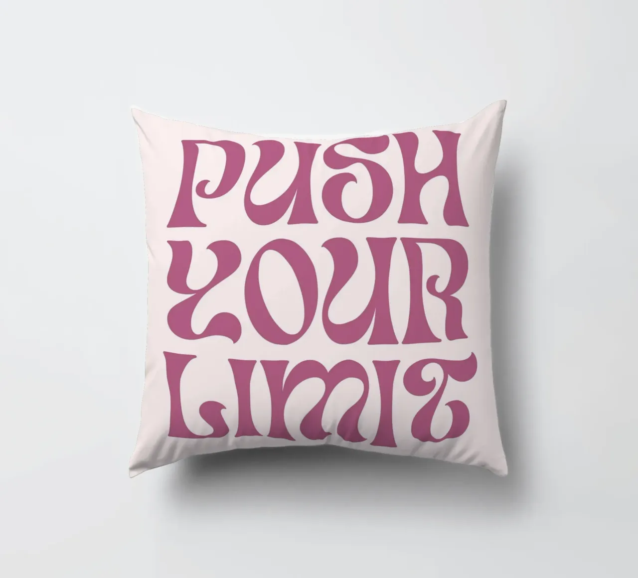 Impression d'art motivationnel "Push Your Limit" Groovy coussin de homdeco