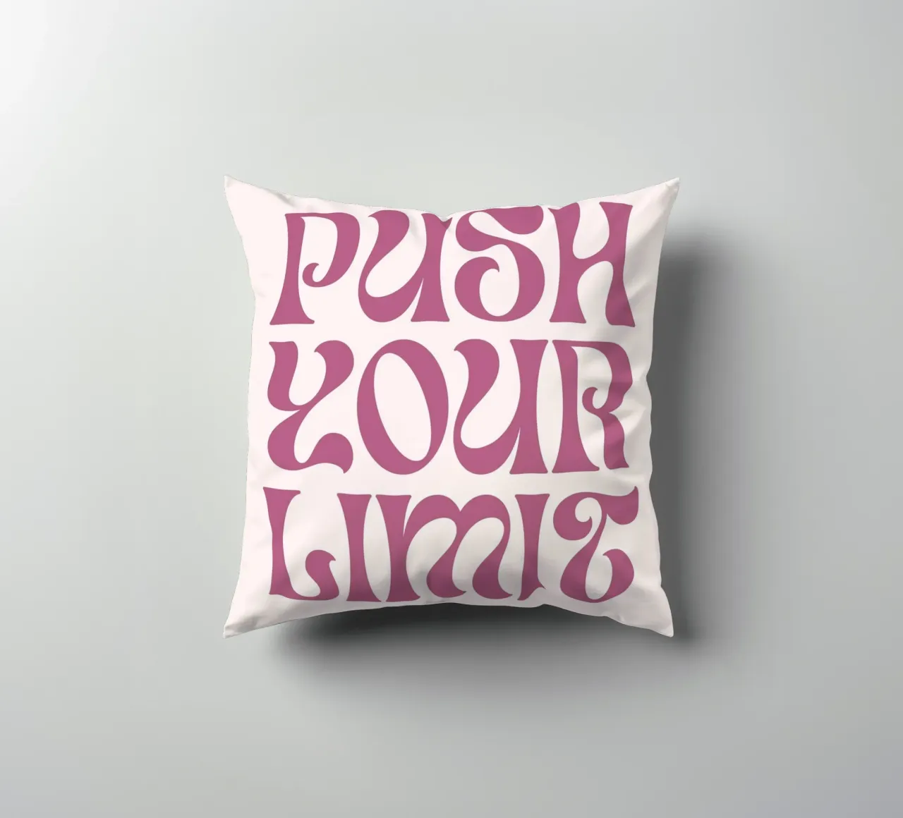 Impression d'art motivationnel "Push Your Limit" Groovy coussin de homdeco