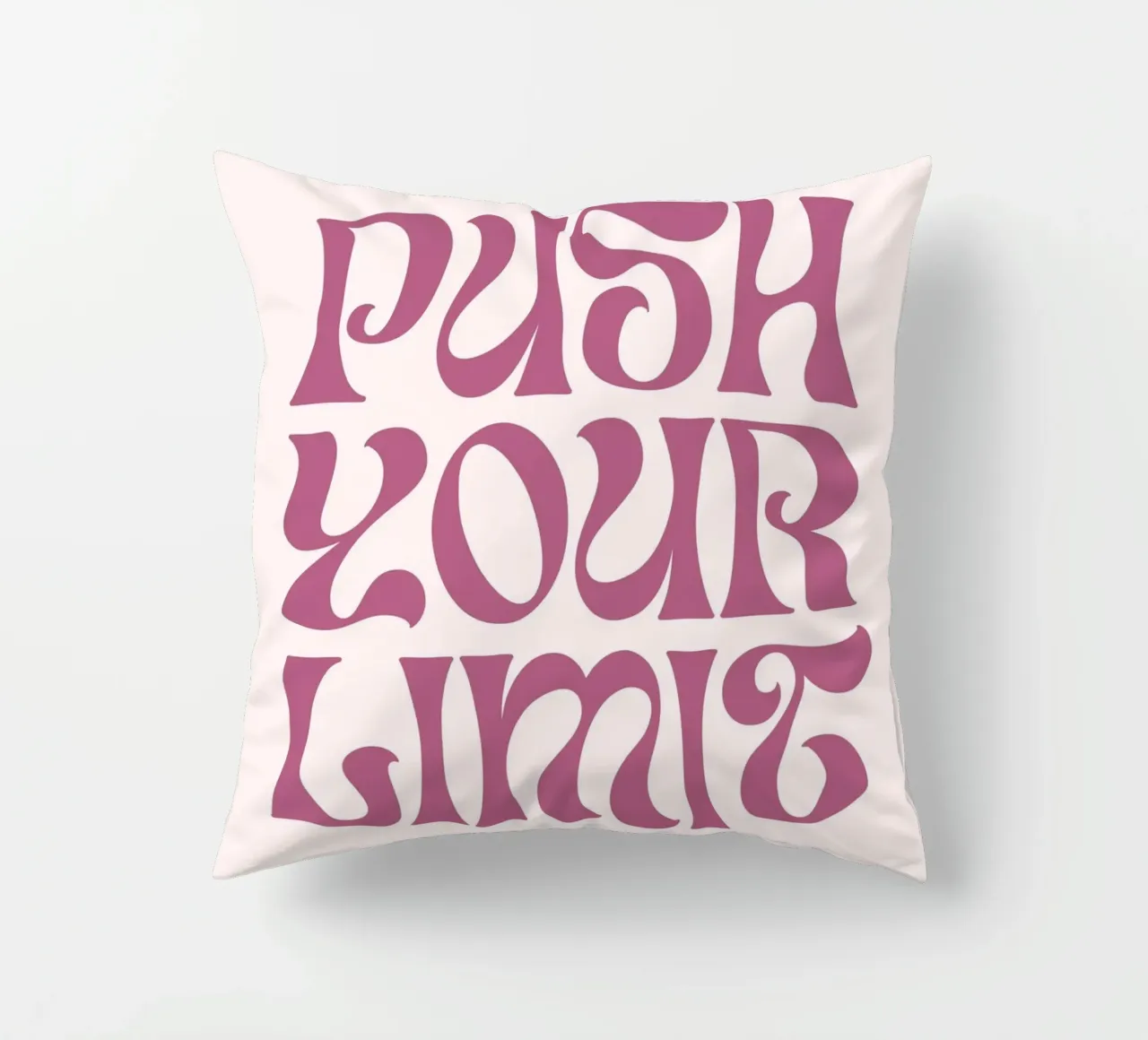 Impression d'art motivationnel "Push Your Limit" Groovy coussin de homdeco