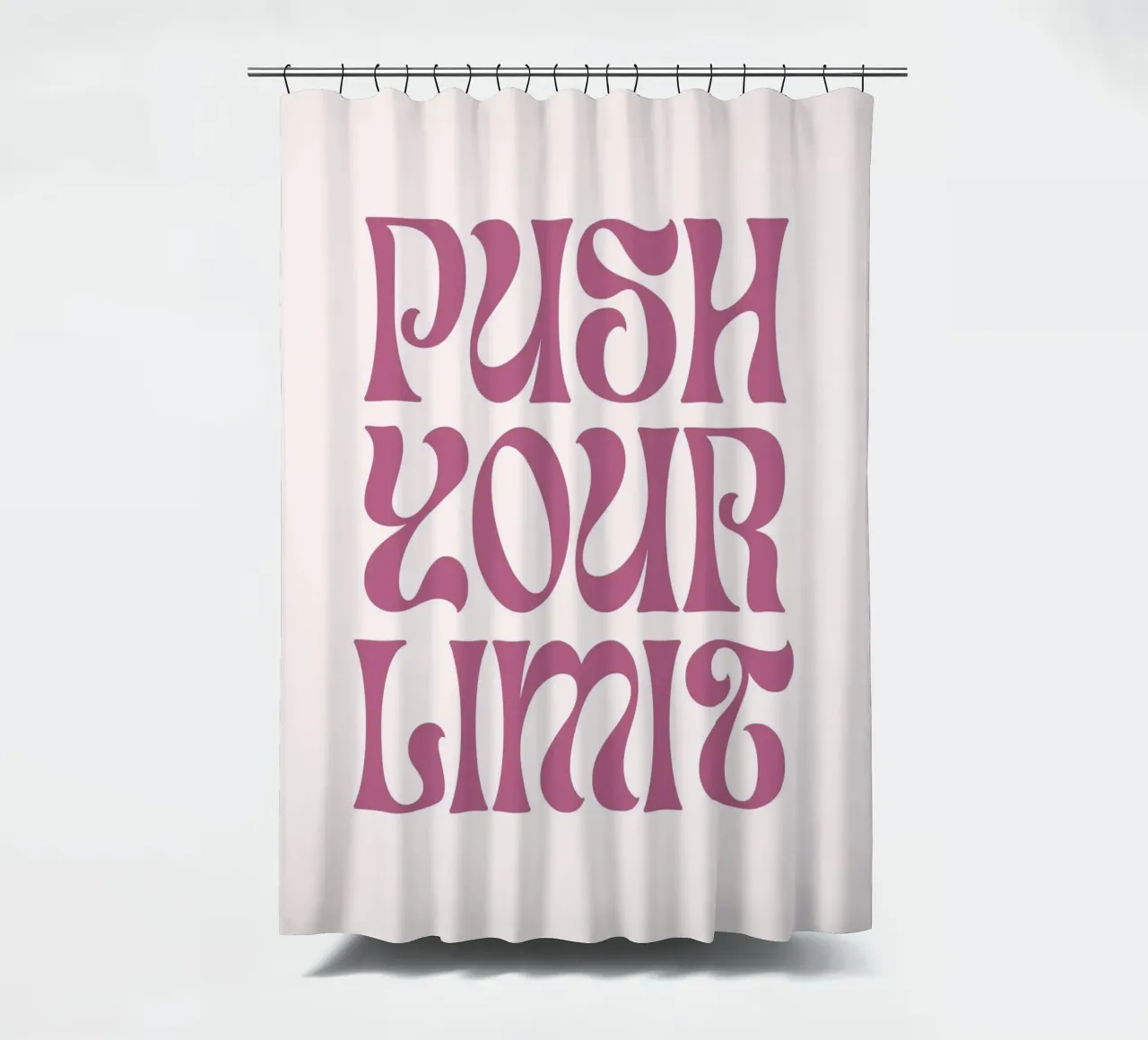 "Push Your Limit" hippe motiverende kunstdruk douchegordijn van homdeco