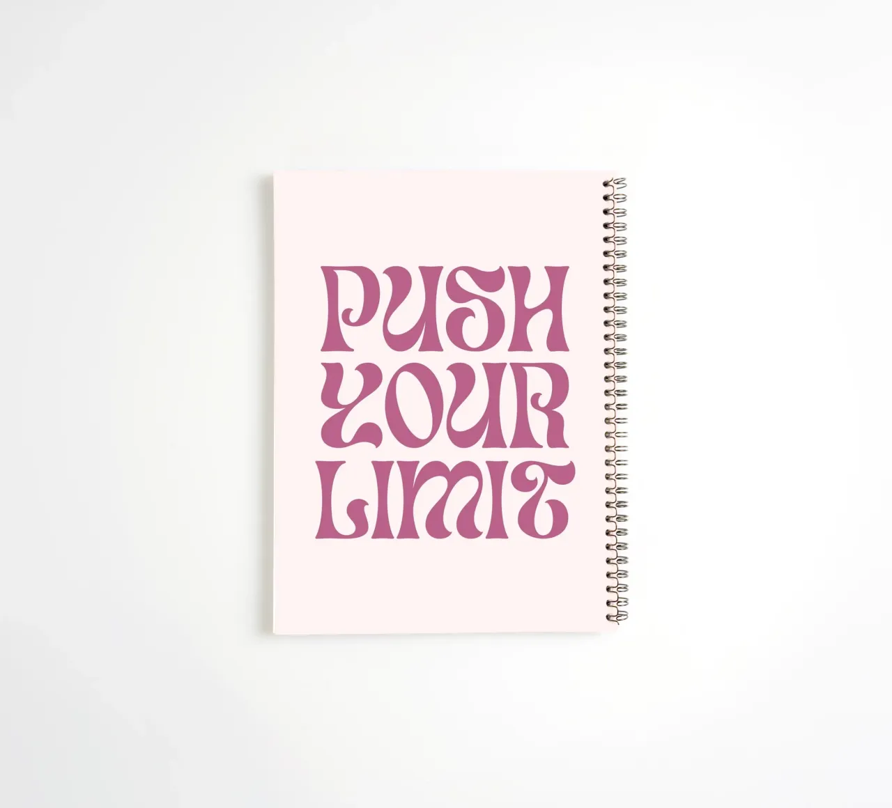Impression d'art motivationnel "Push Your Limit" Groovy carnet à spirale de homdeco