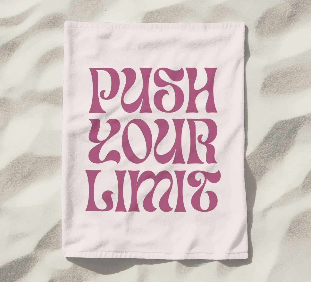 Impression d'art motivationnel "Push Your Limit" Groovy serviette de plage de homdeco